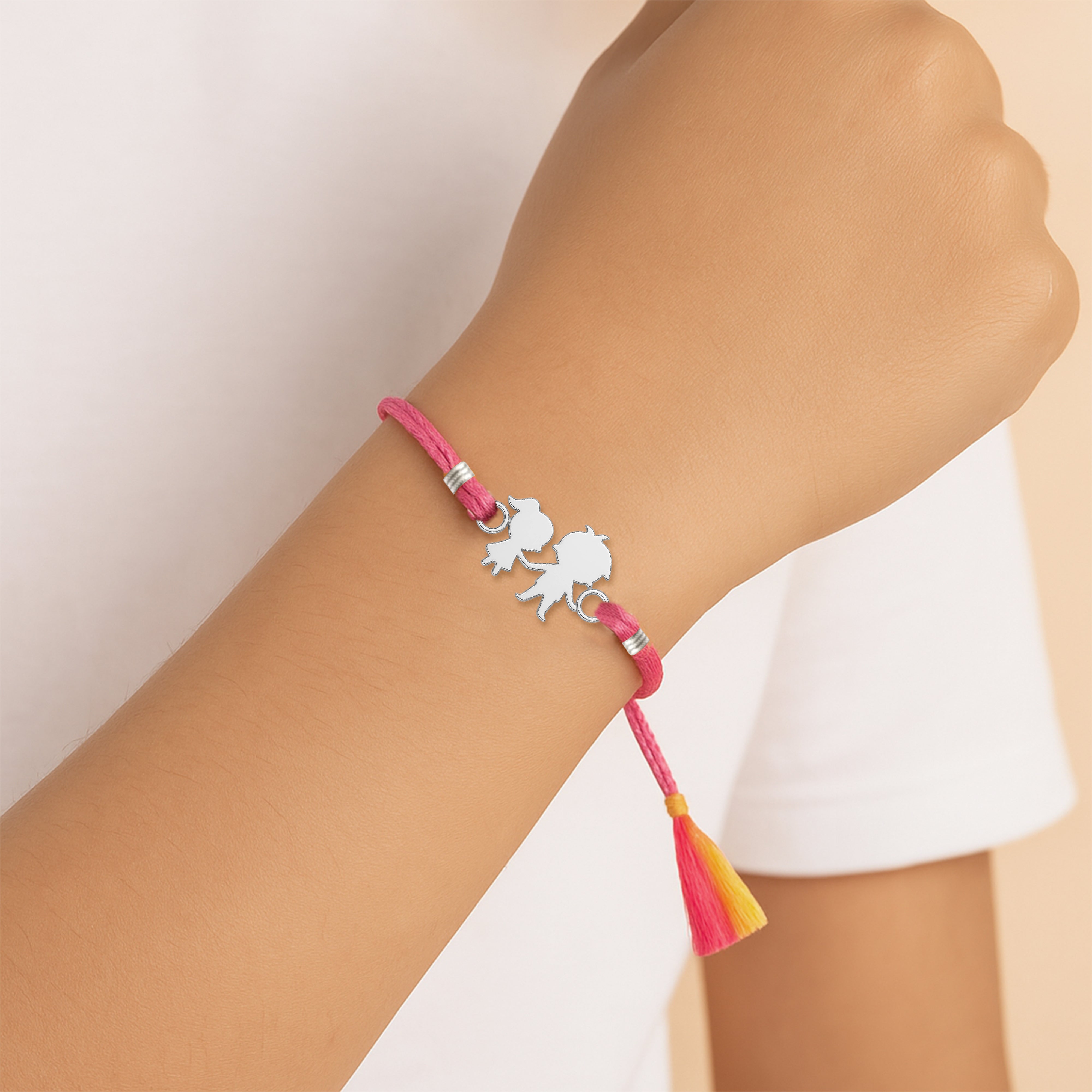 Silver Brother Sister Duo Rakhi For Brother