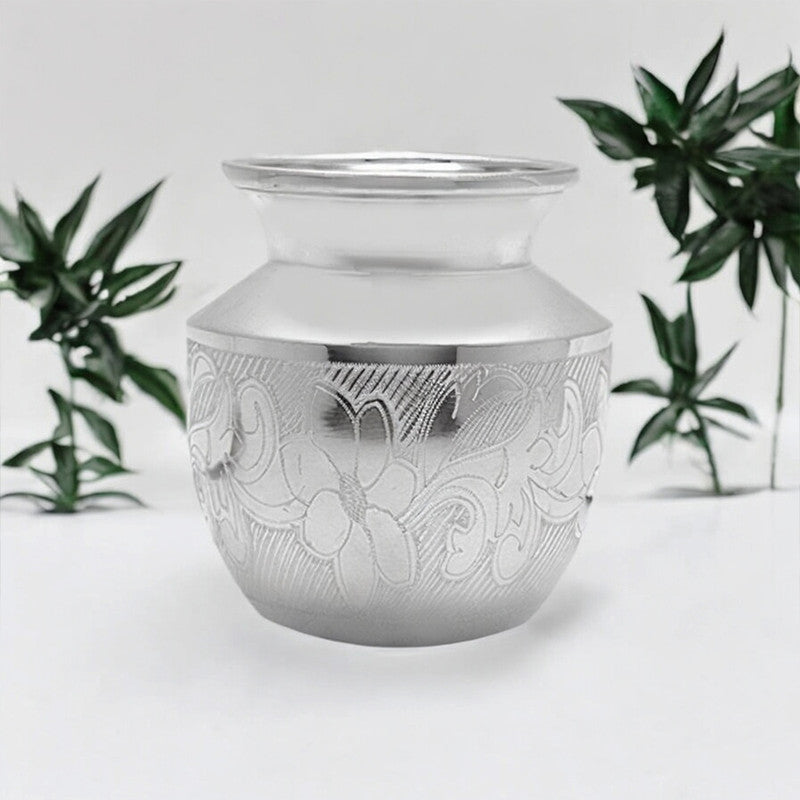 925 Silver Designer Kalash for home temple – traditional puja silverware