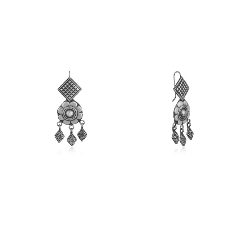Vintage 925 Oxidized Silver Earrings product image – classic sterling silver jewellery with polished finish.
