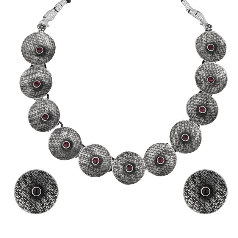 Warrior Shield 925 Silver Necklace for Diwali gifting on white background