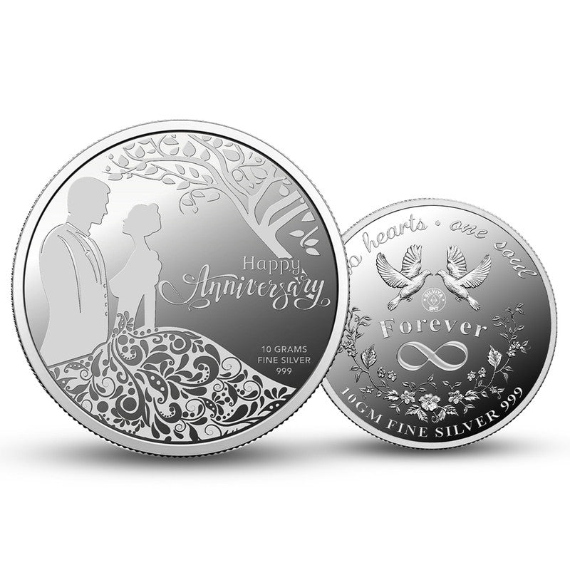 999 Pure Silver Anniversary Coin: Forever Love Celebration
