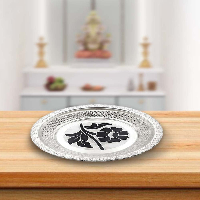925 Silver Pooja Thali for Home Temple & Festivals