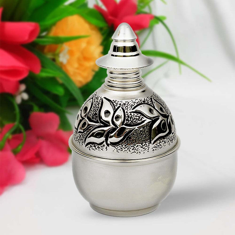 925 Silver Sindoor Box with Stick Matt Finish – traditional silver sindoor holder