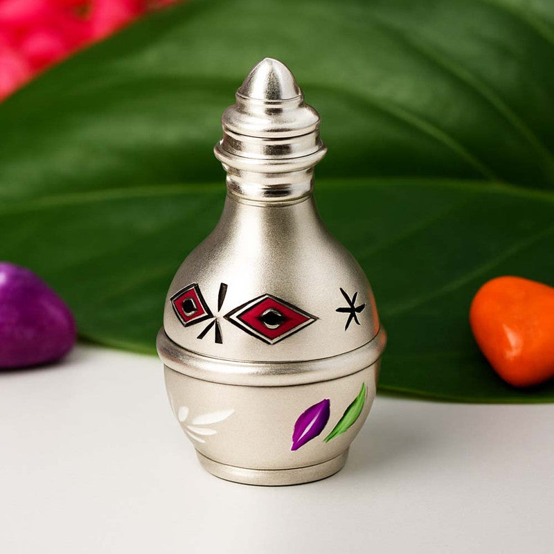 925 Silver Antique Finish Sindoor Dabbi with Stick – elegant traditional sindoor holder