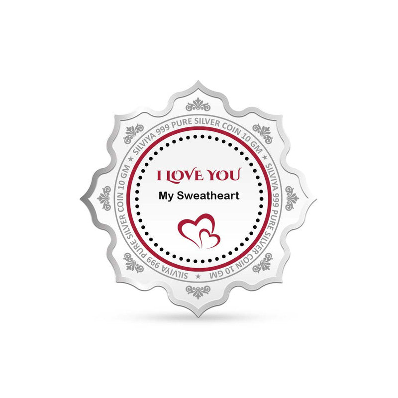 Valentine Day Special 999 Pure Silver Coin Lotus Shape