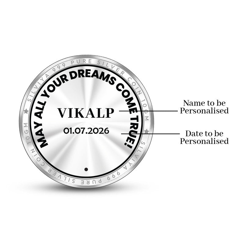 Happy Birthday Personalized 999 Pure Silver Coin Round Shape
