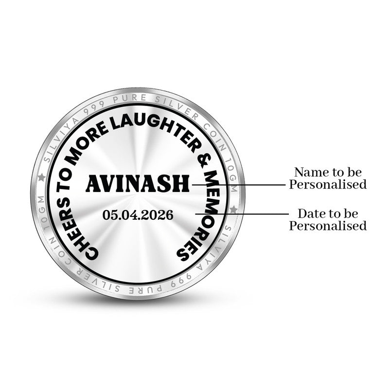 Happy Birthday Wishes Customized 999 Pure Silver Round Coin