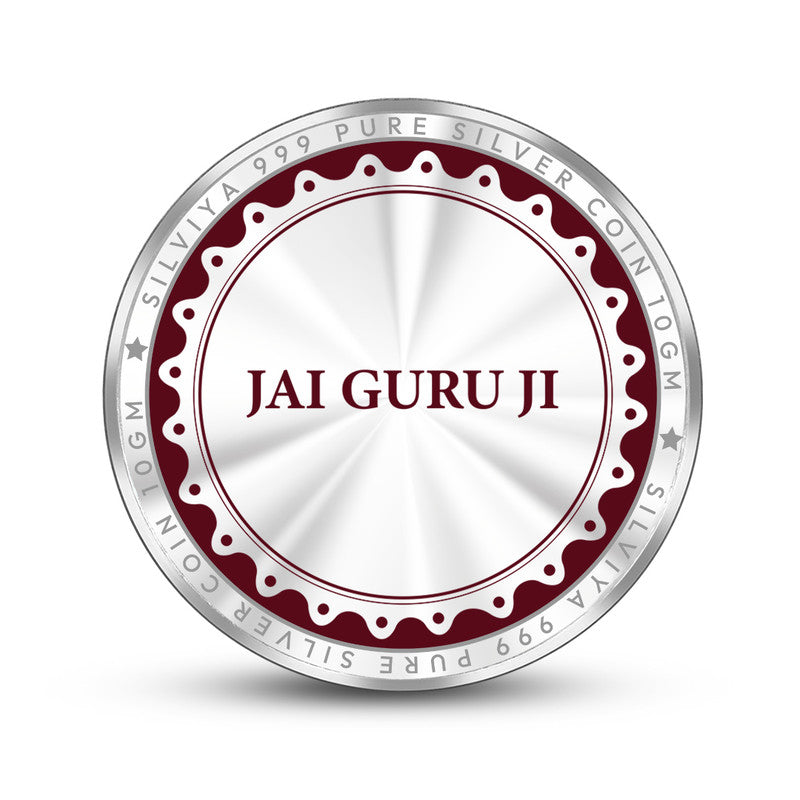 999 Pure Silver Guru Ji Bade Mandir Round Coin – Design backside