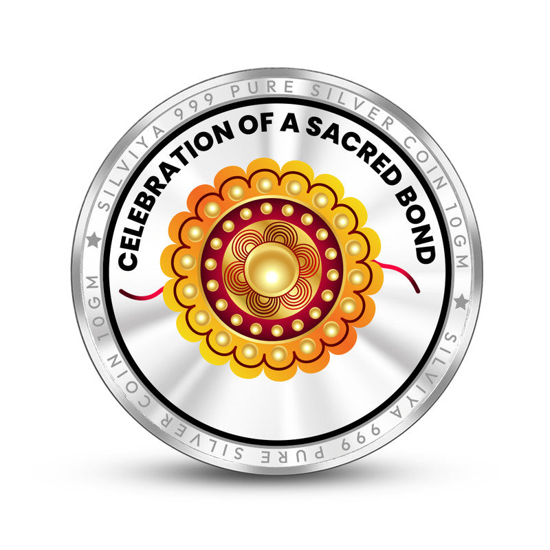 Rakshabandhan 999 Silver Coin Round Frame backside
