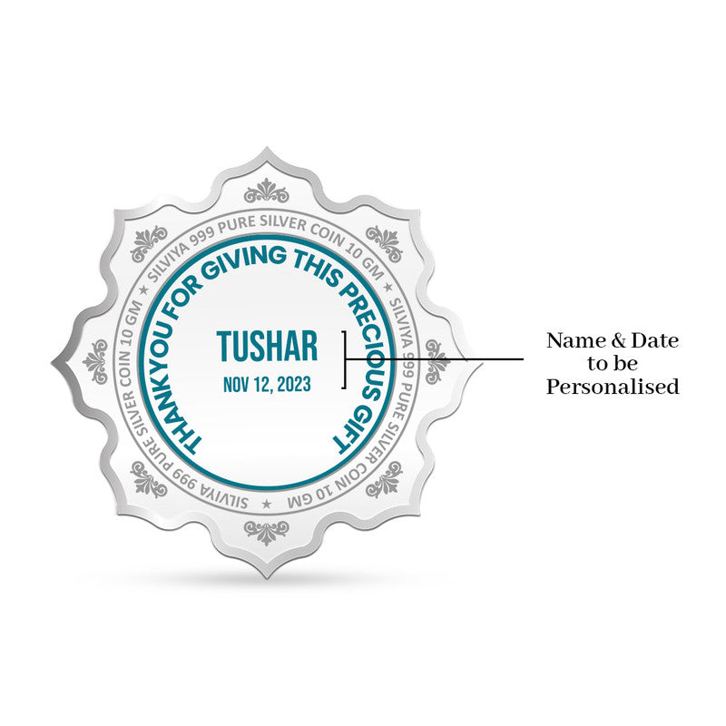 Baby's Arrival Customized 999 Pure Silver Coin Gift Lotus