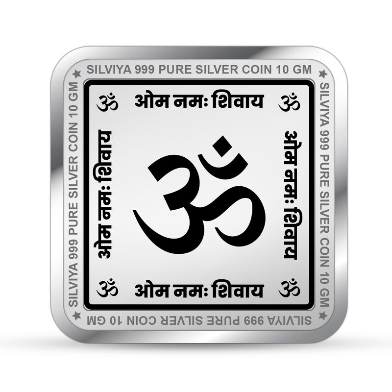 Kedarnath Dham 999 Silver Coin Square Frame backside