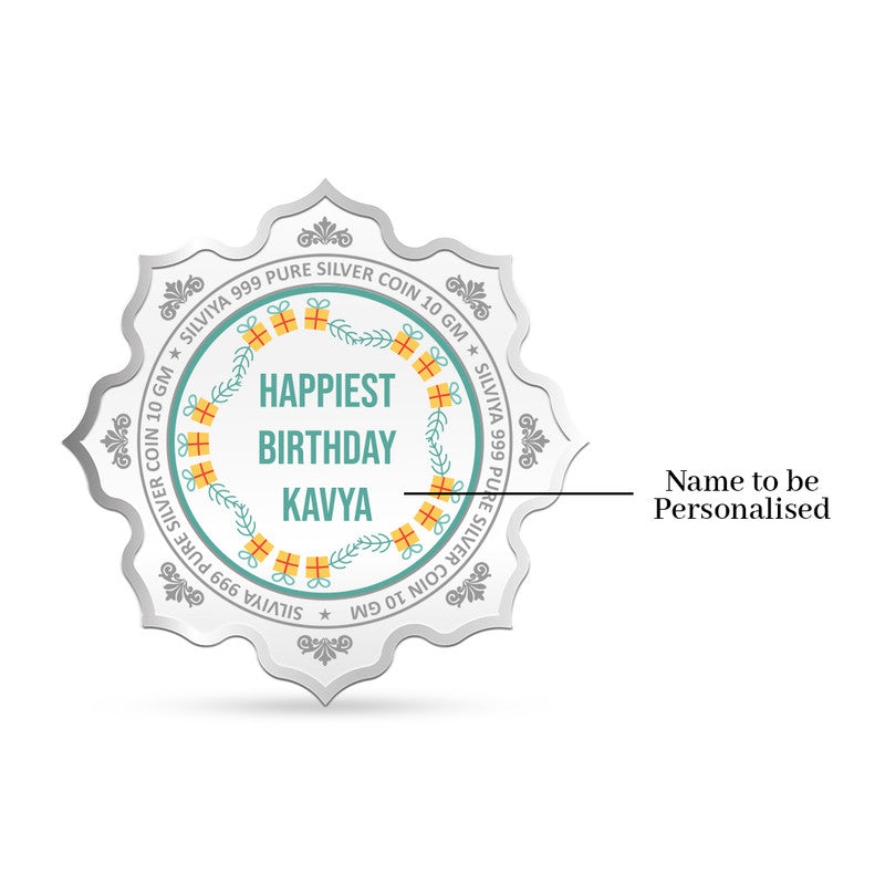 A Gift of Love 999 Pure Silver Birthday Coin Lotus Shape