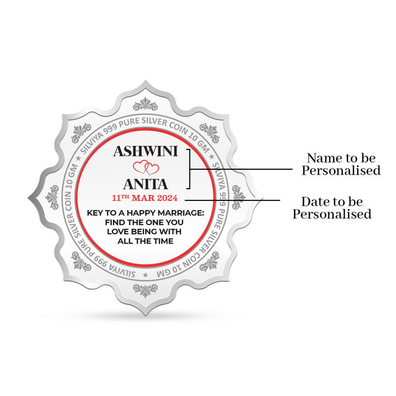 Customized Anniversary Unique 999 Pure Silver Coin Lotus