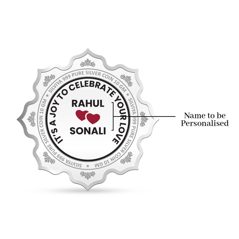 Customized Wedding Special 999 Pure Silver Coin Lotus