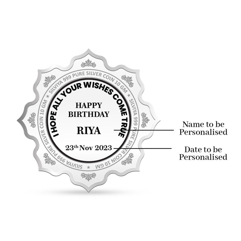 Express Your Love 999 Pure Silver Birthday Coin Gift Lotus