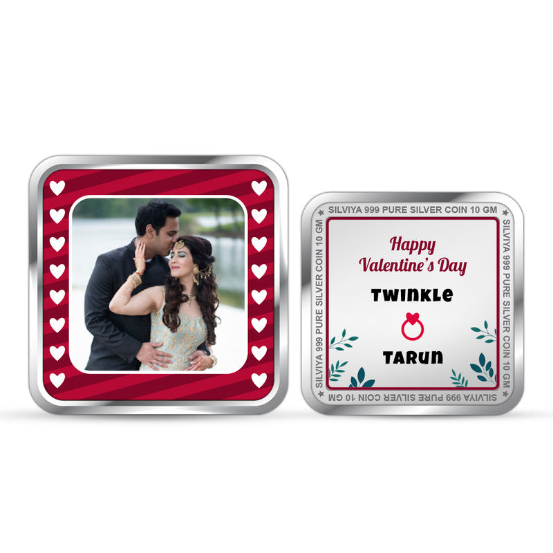 Express Your Love Square 999 Pure Silver Coin Gift
