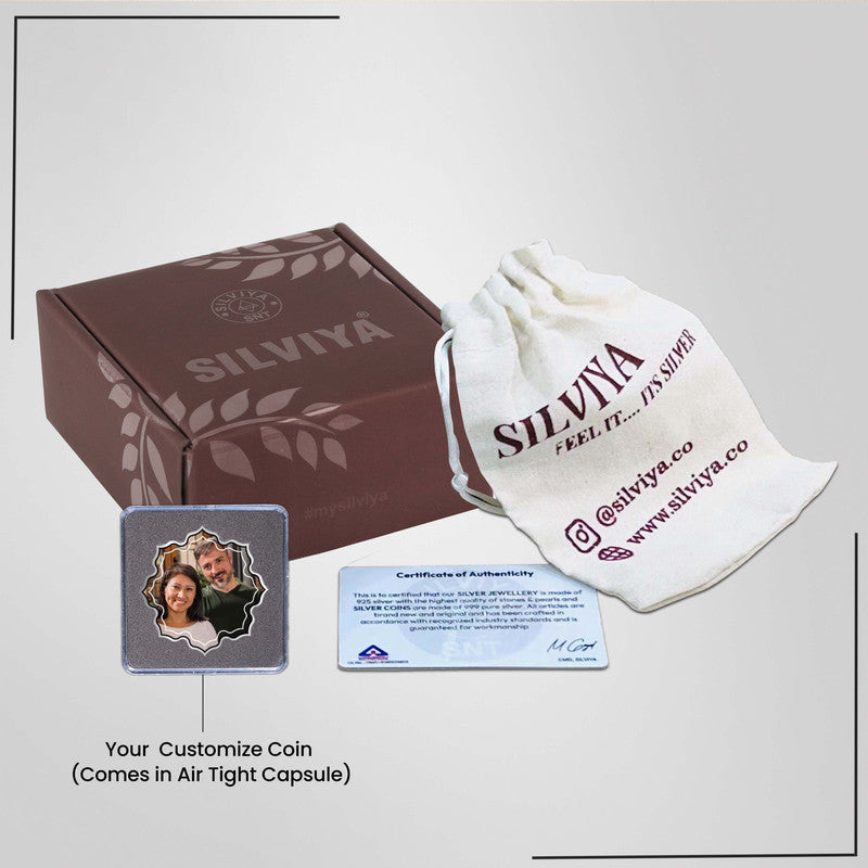 Forever in Silver Customized Wedding 999 Pure Coin Lotus