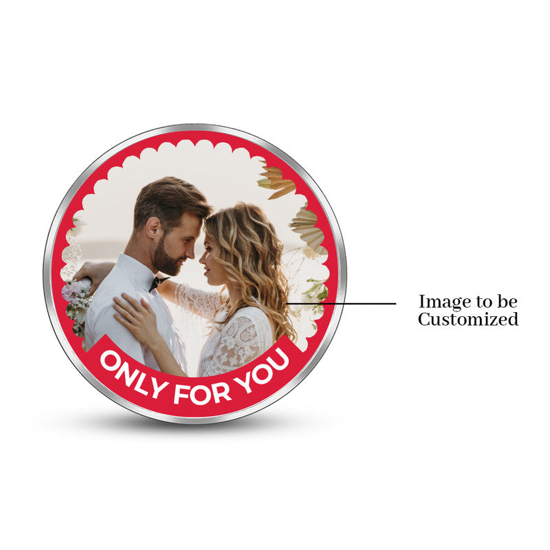 Custom Commitment of Love Silver Coin – Personalized Round Front Design
