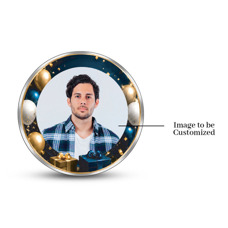Happy Birthday Personalized 999 Pure Silver Coin Round Shape