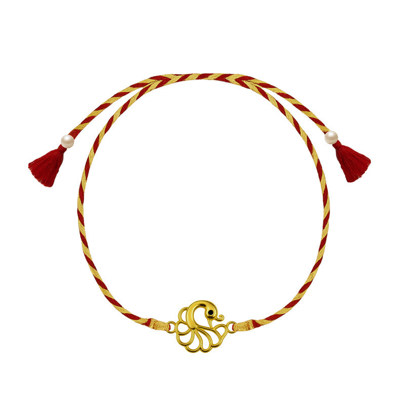 Silver Peacock Rakhi for brother – elegant peacock design in silver
