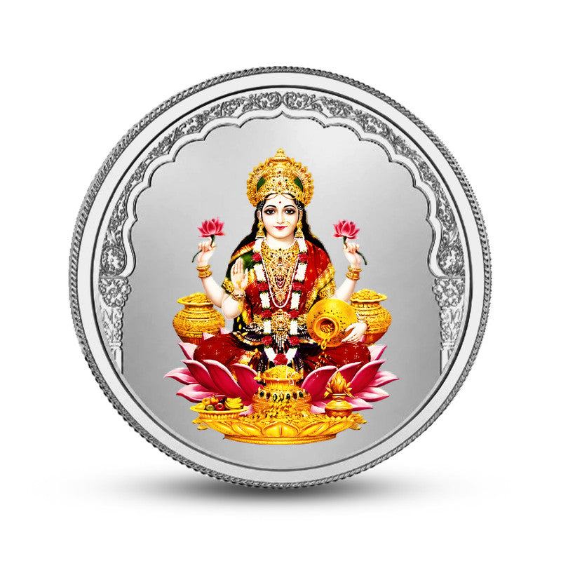 Lakshmi Ji 999 Pure Silver Coin Round Shape