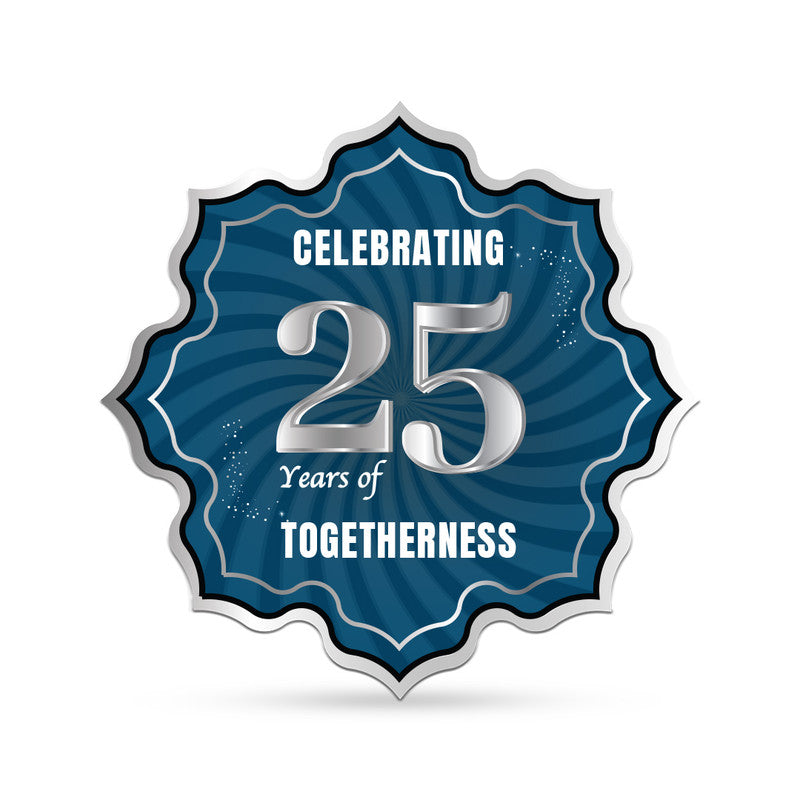 Personalized 25th Anniversary Silver Coin – Lotus Theme Front Design