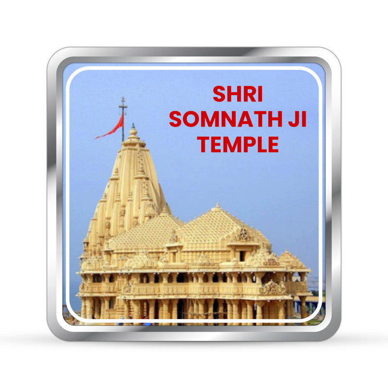 Somnath Temple 999 Pure Silver Coin Spiritual Design frontside