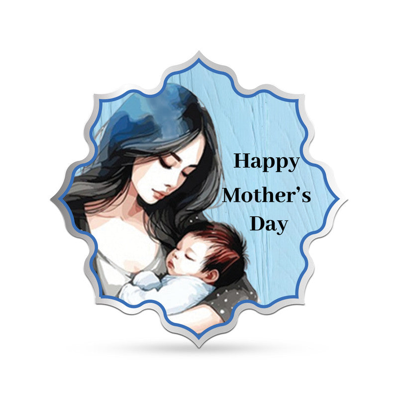 Lotus shape 999 silver coin with customised Mother’s Day design.