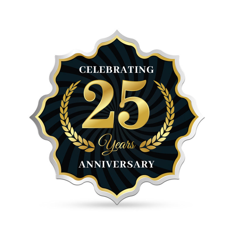 Personalized 25th Anniversary Silver Coin – Lotus Theme Front Design