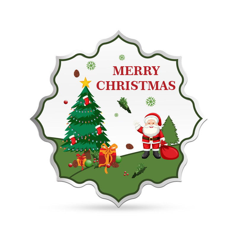 Christmas Tree 999 Pure Silver Coin Festive Design front side