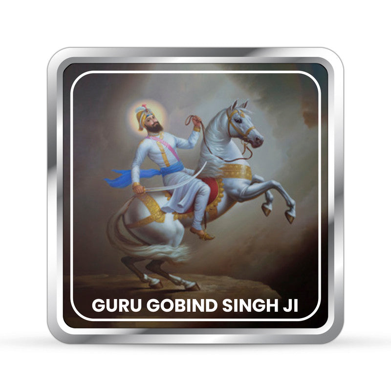 Guru Gobind Singh Ji 999 Pure Silver Coin Sikh Design front