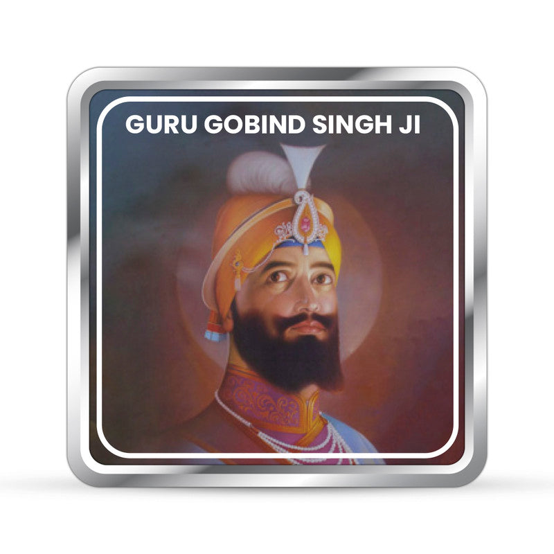 Guru Gobind Singh Ji 999 Pure Silver Coin Sikh Design front