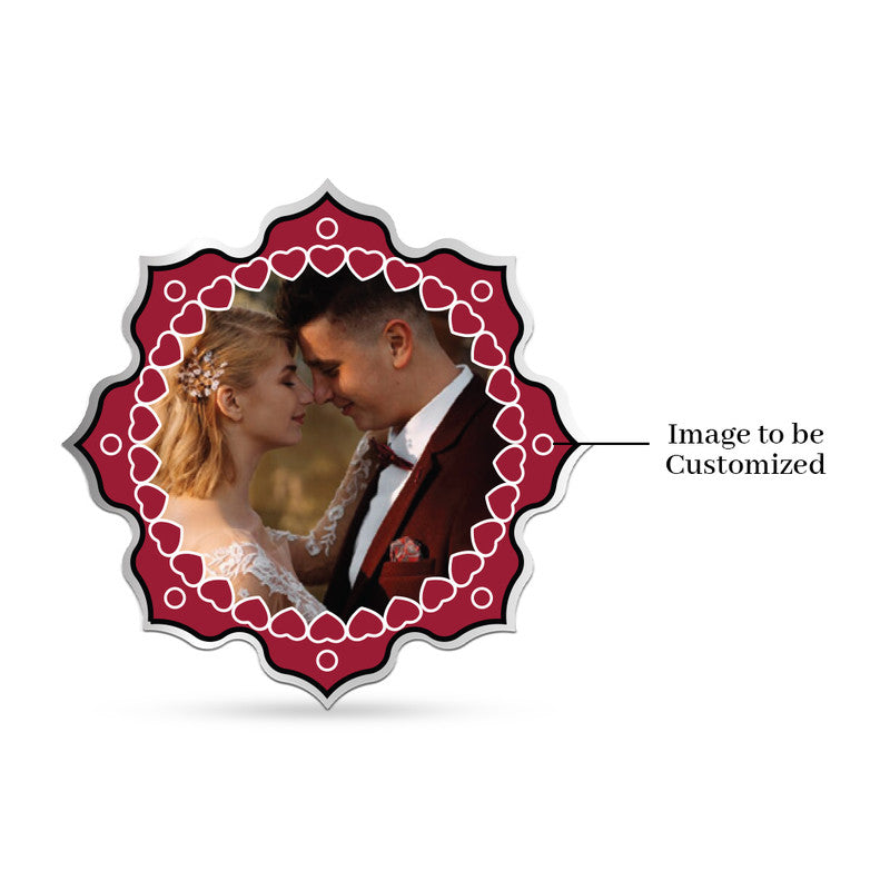 Customized 1st Anniversary Love 999 Pure Silver Coin Lotus