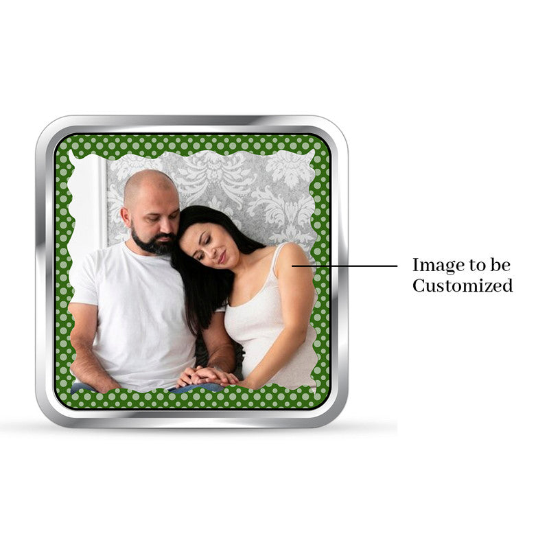 Custom 25th Anniversary Silver Coin – Personalized Square Front Design