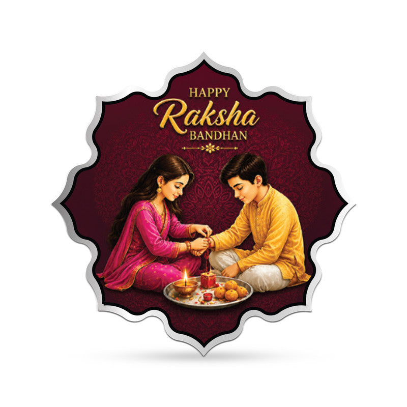 Raksha Bandhan 999 Pure Silver Coin Lotus Shape