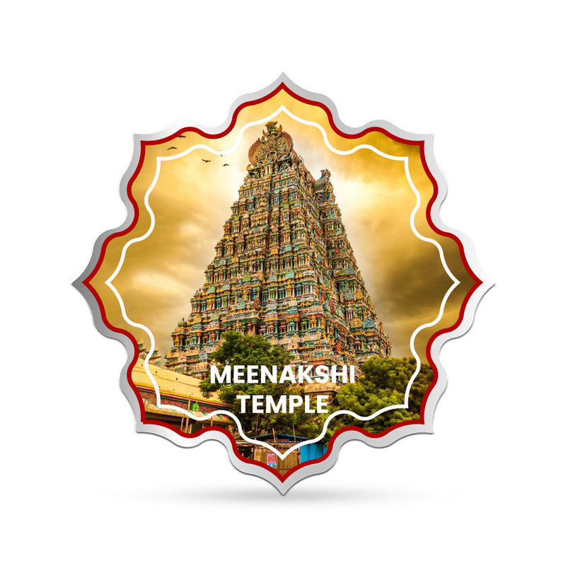Meenakshi Temple 999 Pure Silver Coin Spiritual Design frontside