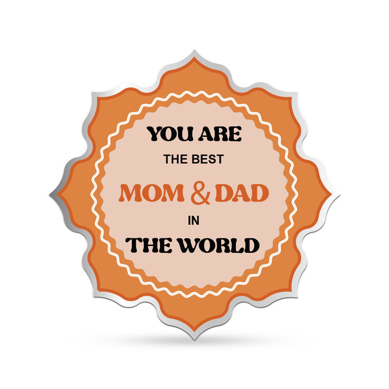 Best Mom And Dad Gift 999 Pure Silver Coin Lotus Shape