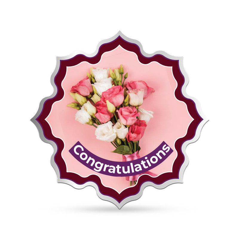 Lotus shape 999 silver coin with customised new office inauguration design.