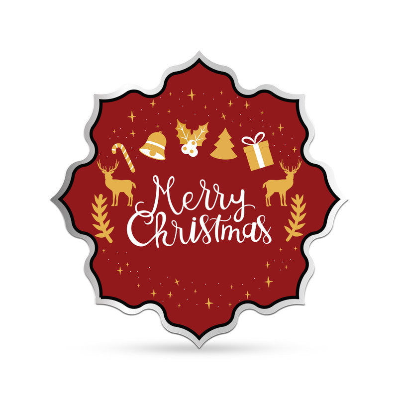 Christmas 999 Pure Silver Coin Festive Design front side