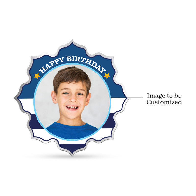 Personalized Birthday 999 Silver Coin Custom Photo Design frontside