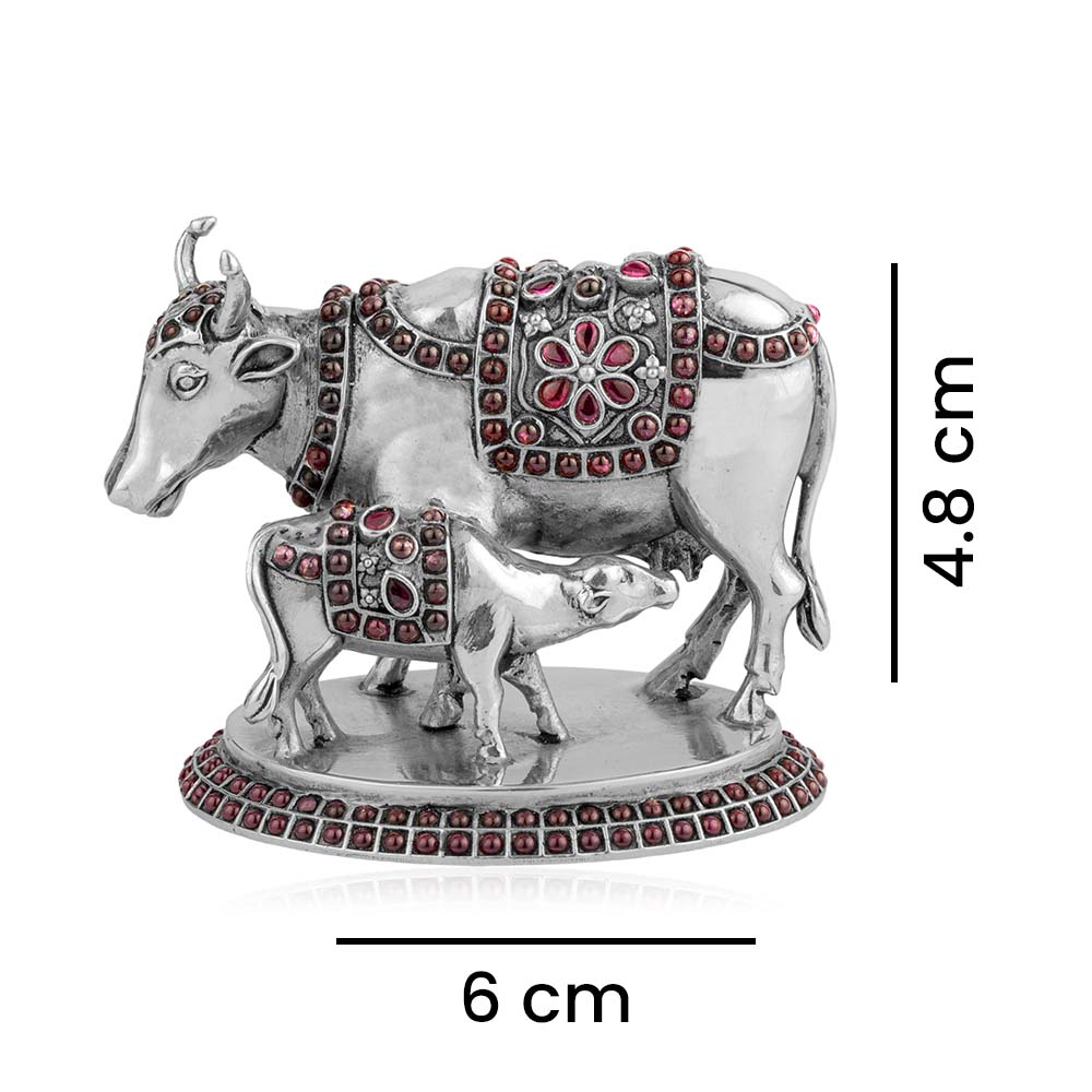 925 Silver Temple Puja Kamadhenu Idol