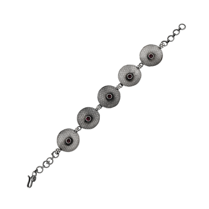 Victorian Oxidized Silver Bracelet