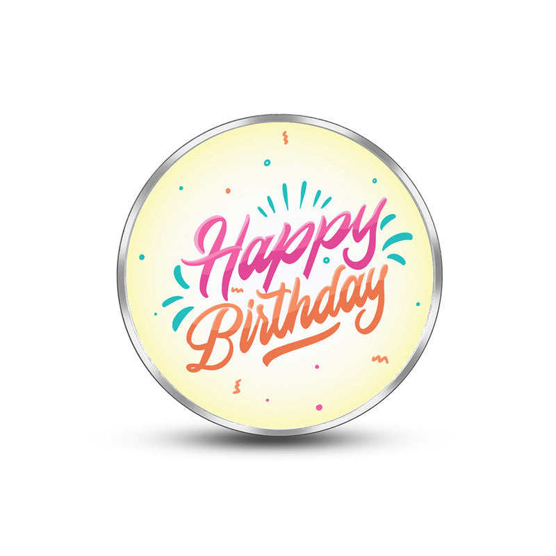 Custom Birthday 999 Pure Silver Coin Celebration Design frontside