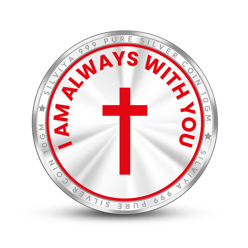 Jesus 999 Silver Coin Round Frame backside