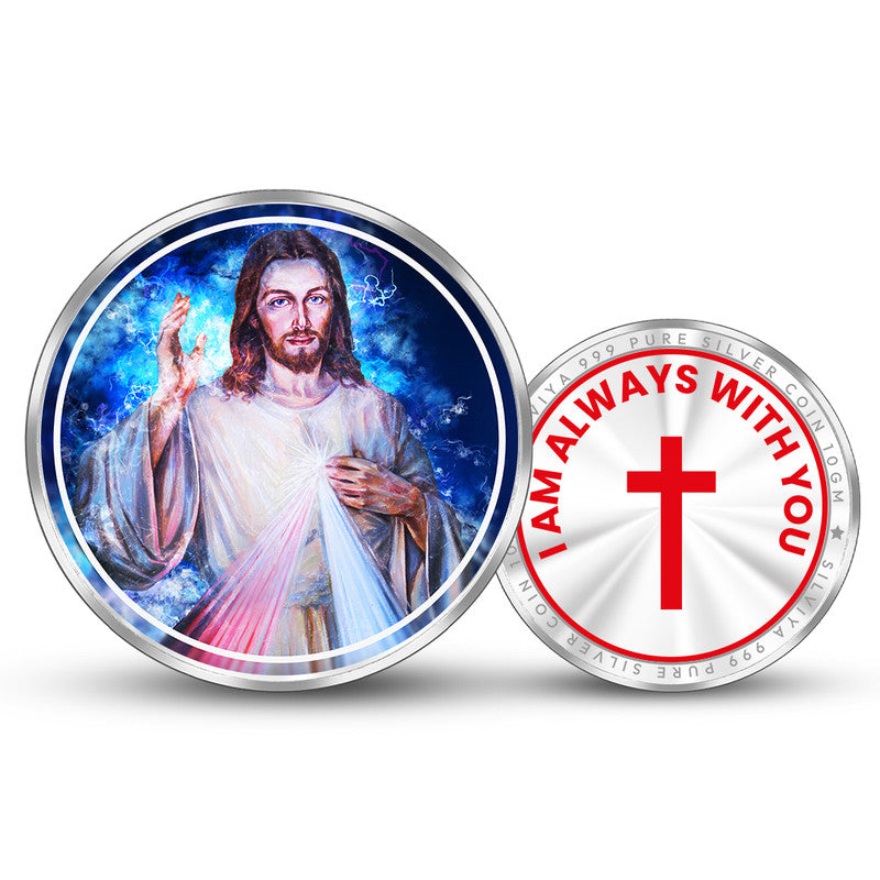 Jesus 999 Pure Silver Coin Round Shape