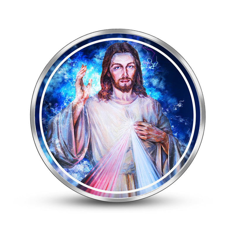 Jesus Christ 999 Pure Silver Coin Religious Design front side