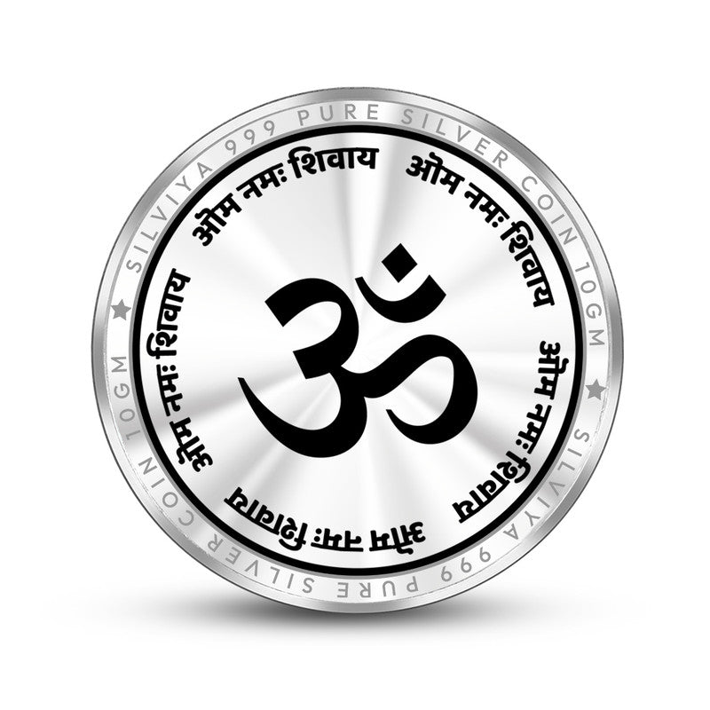 Shiva Ji 999 Silver Coin Round Frame backside