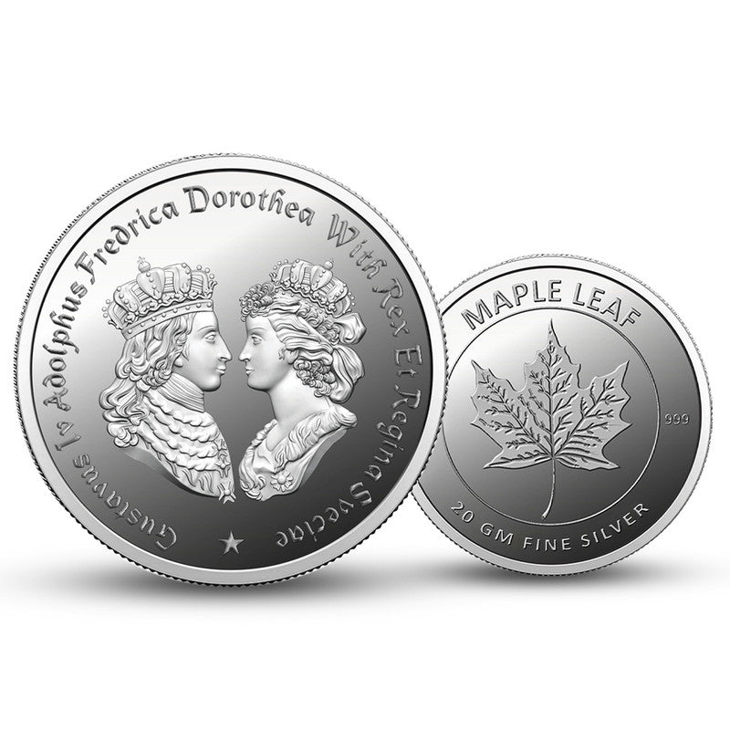 King George and Queen 999 Pure Silver Coin Round Shape