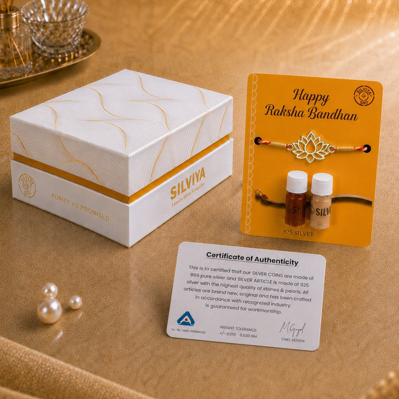 Silver Car Design Rakhi for Kids with Roli Chawal
