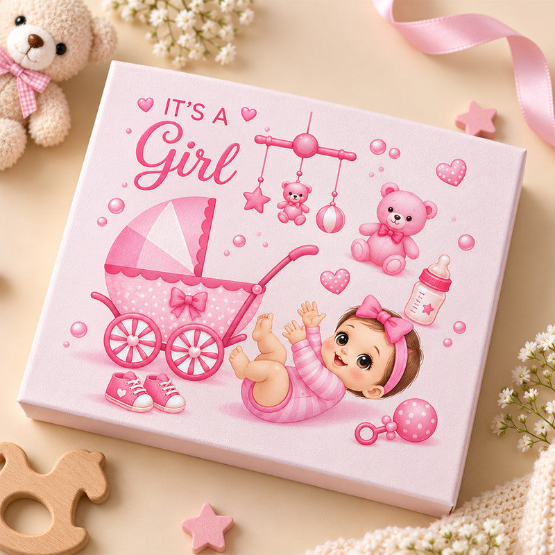 New Born It's a Girl 999 Pure Silver Coin With Gift Box